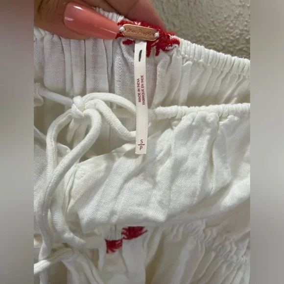 Free People Emory Embroidered Long Sleeve cottage   Midi dress  Size Small New - Picture 6 of 7